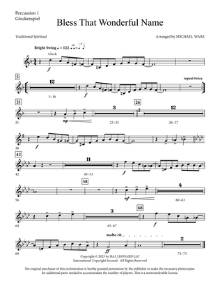Bless That Wonderful Name (arr. Michael Ware) - Percussion 1