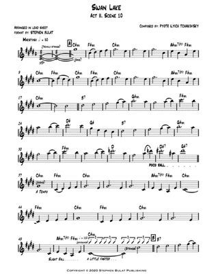 Swan Lake (Tchaikovsky) - Lead sheet (key of C#m)