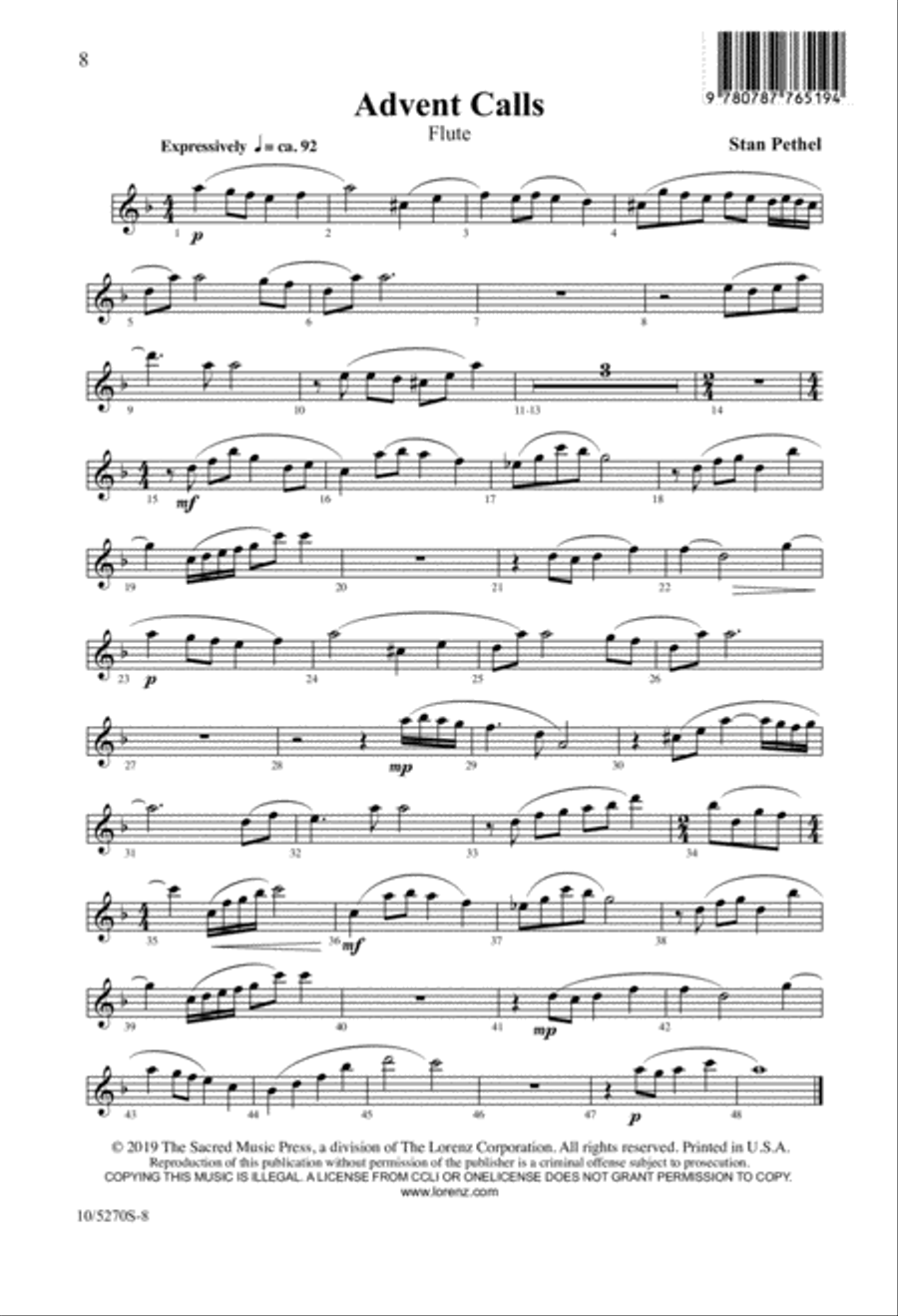 Advent Calls 4-Part scores gallery preview page 8