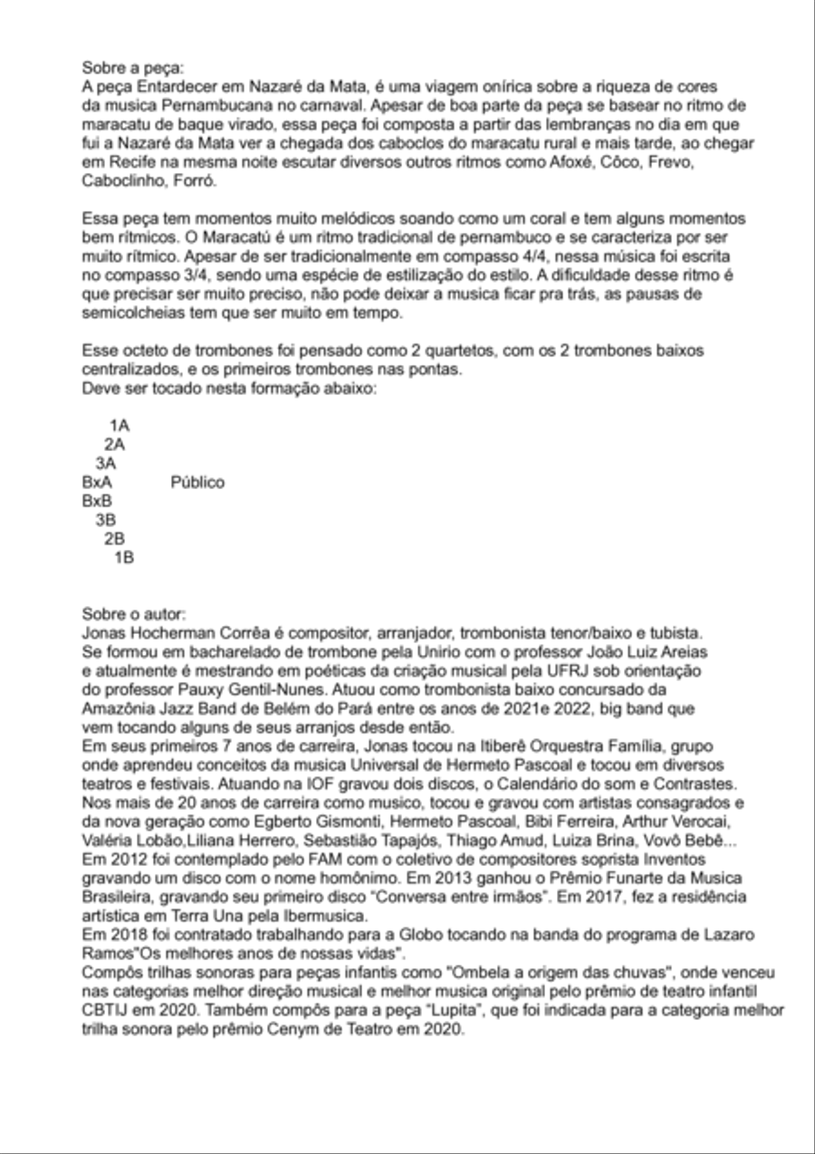 Entardecer em Nazaré da Mata Chamber Music scores gallery preview page 2