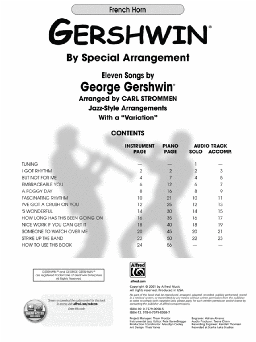 Gershwin by Special Arrangement Horn scores gallery preview page 2