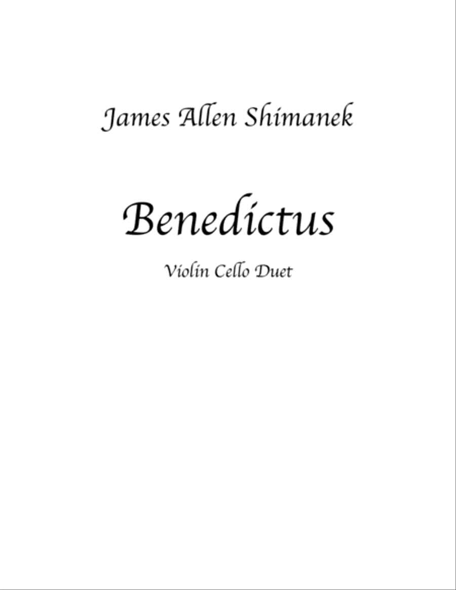 Benedictus Benedictus String Duet scores gallery preview page 1