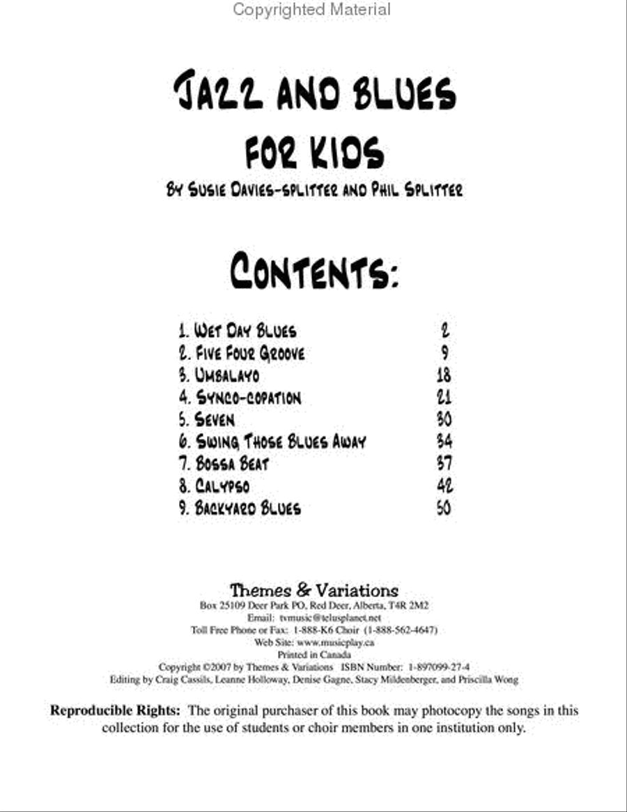 Jazz & Blues for Kids Choir scores gallery preview page 2