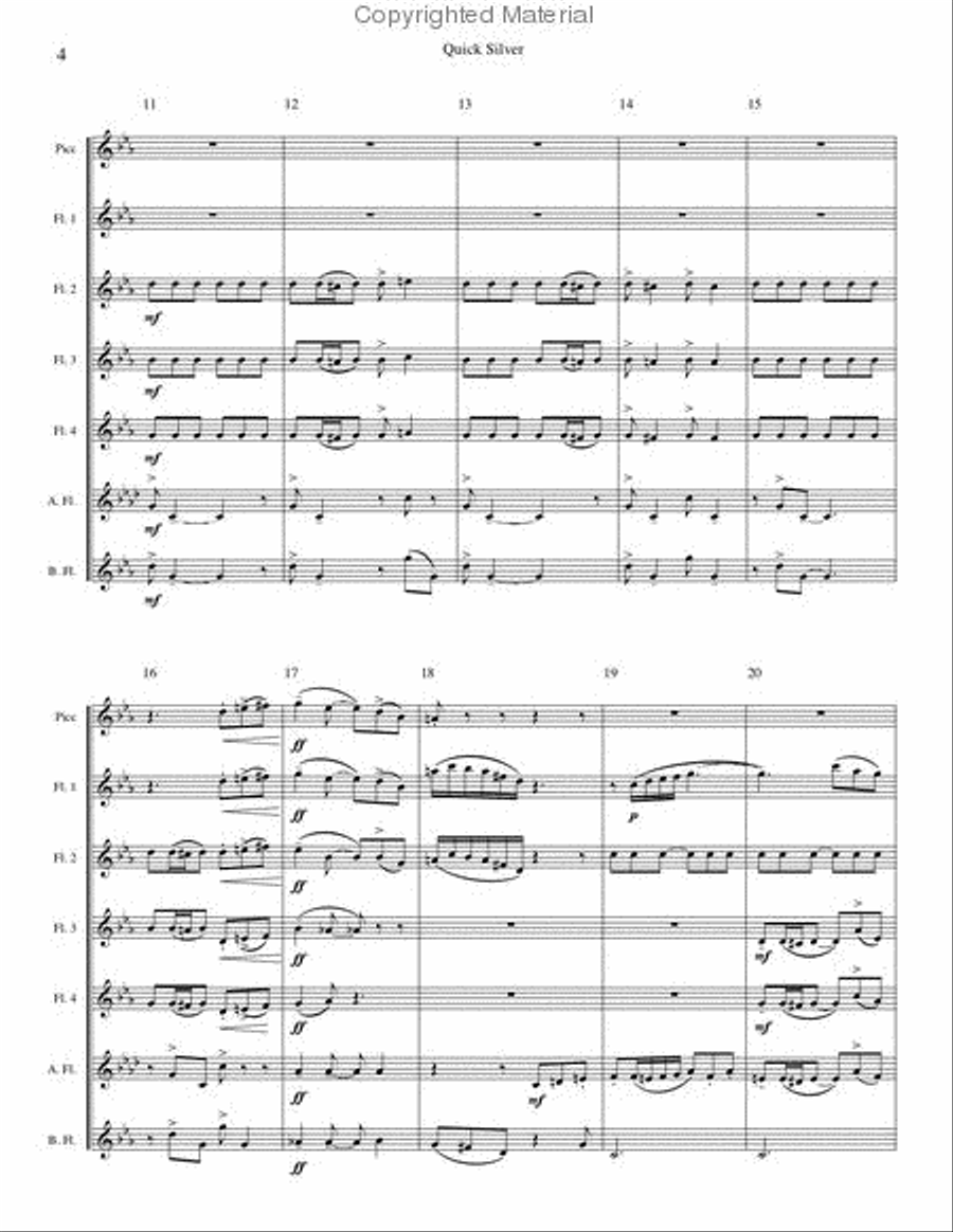 Quick Silver Quick Silver Flute Choir scores gallery preview page 8
