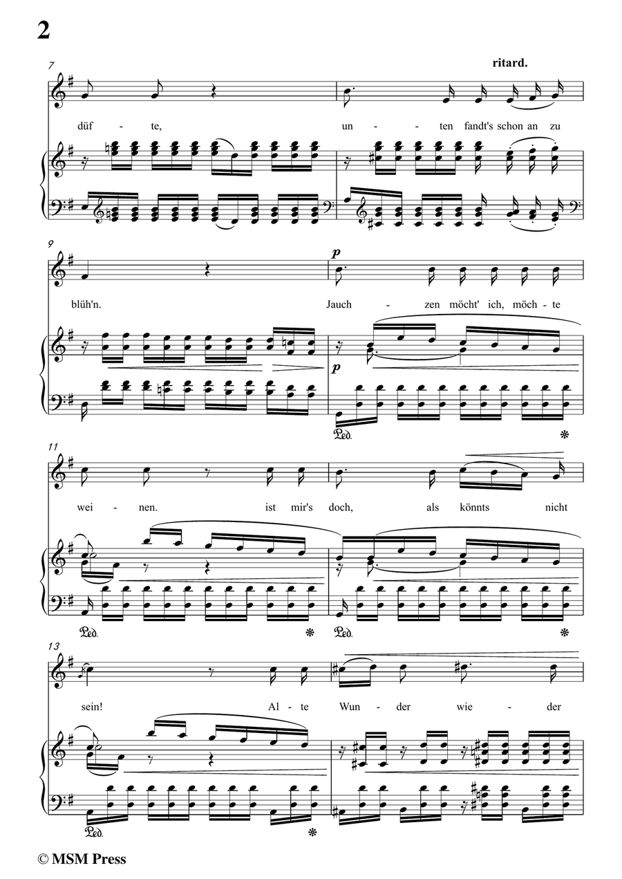 Schumann-Frühlingsnacht,in G Major,for Voice and Piano Piano, Vocal scores gallery preview page 4