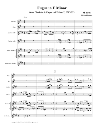 Fugue in E Minor, BWV 533 (Clarinet Quintet + Piccolo & Flute)