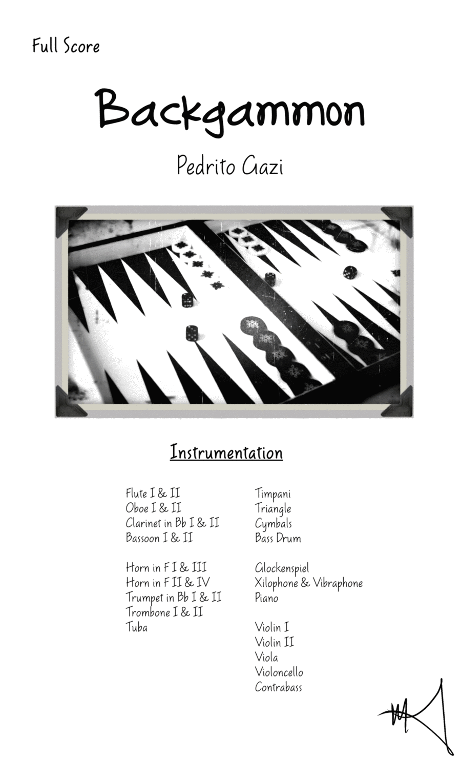 Backgammon Full Orchestra scores gallery preview page 1