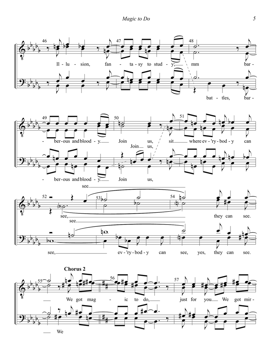 Magic To Do 4-Part scores gallery preview page 5
