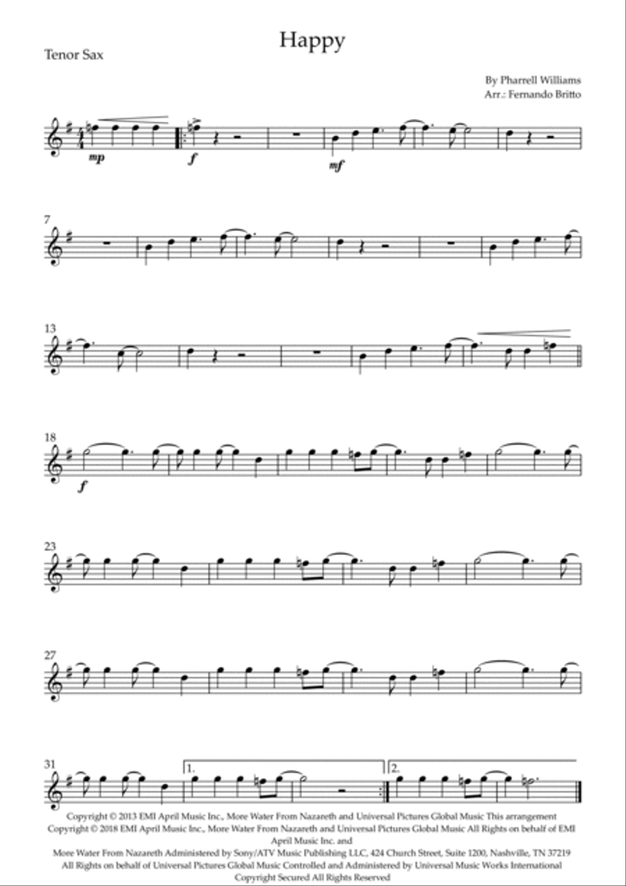 Happy Large Ensemble scores gallery preview page 4