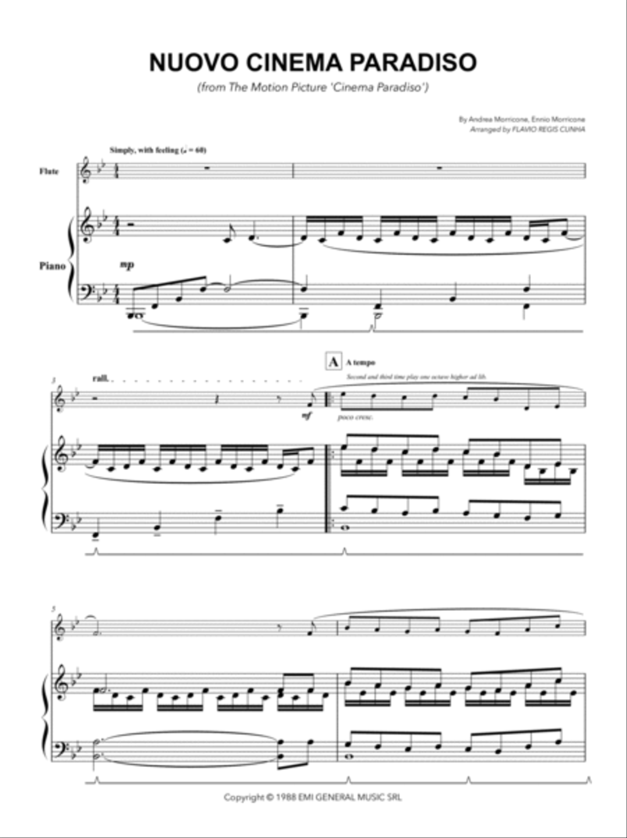 Nuovo Cinema Paradiso Nuovo Cinema Paradiso Flute scores gallery preview page 3
