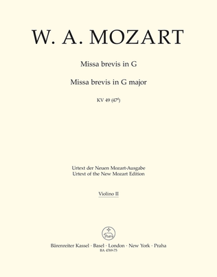 Missa brevis G major, KV 49 (47 d)
