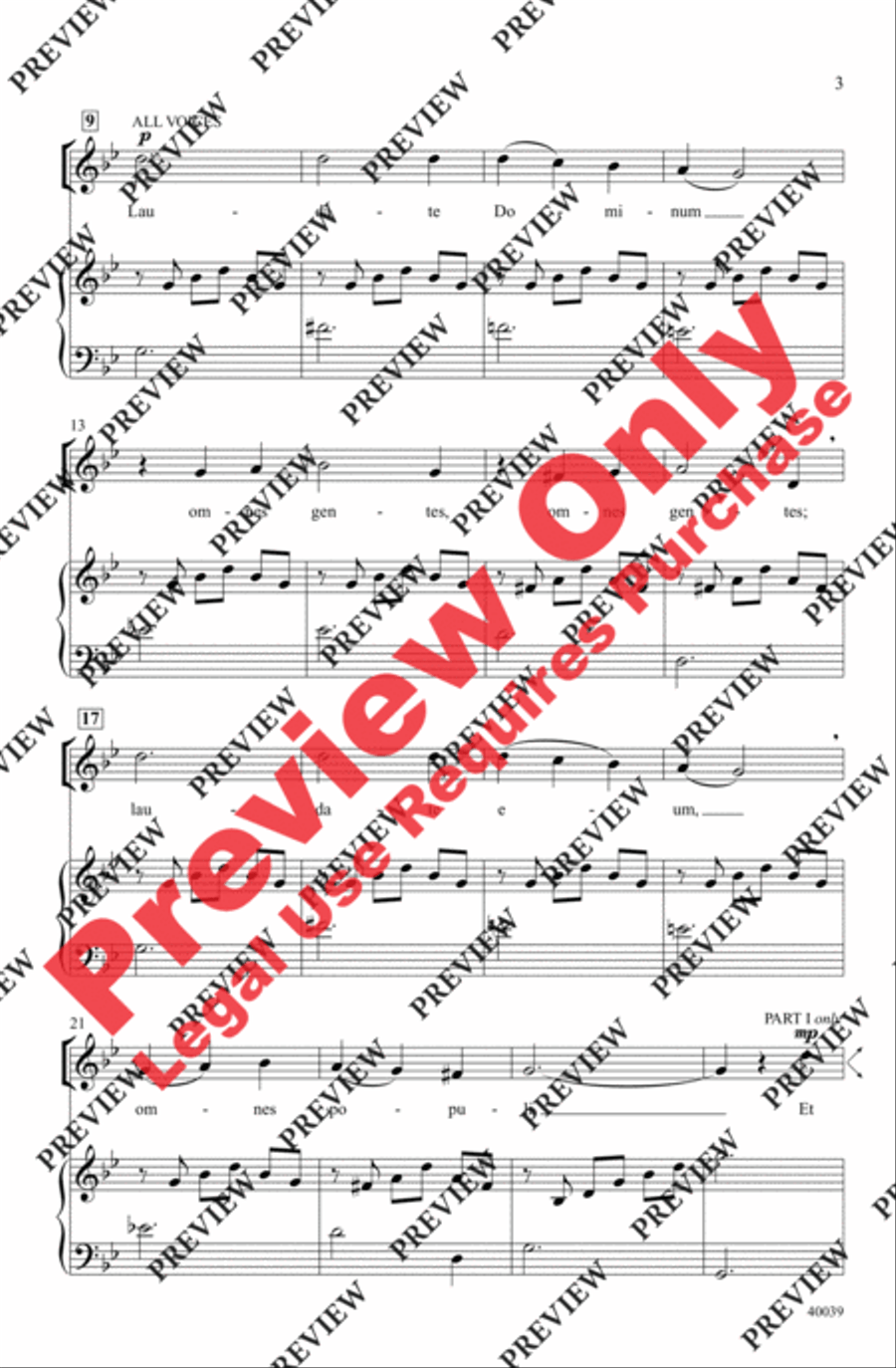 Laudate Dominum 2-Part scores gallery preview page 3