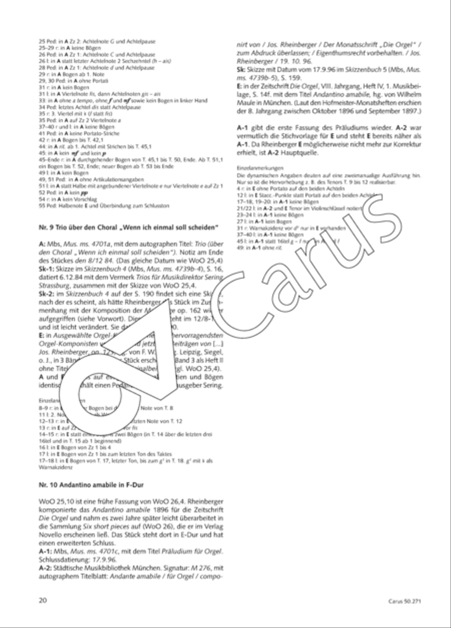 Ten small pieces for the organ