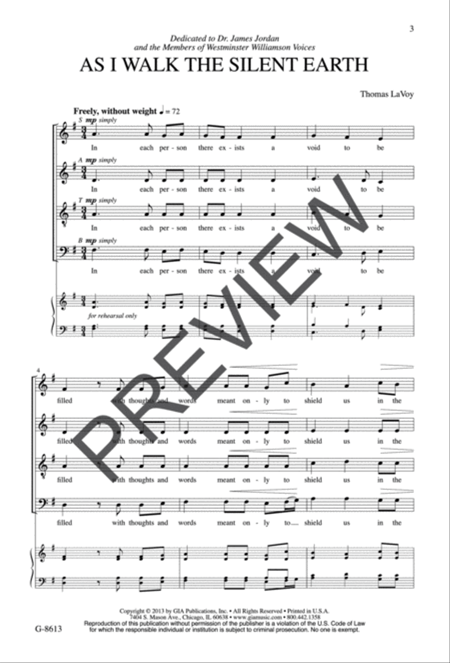As I Walk the Silent Earth Divisi scores gallery preview page 3