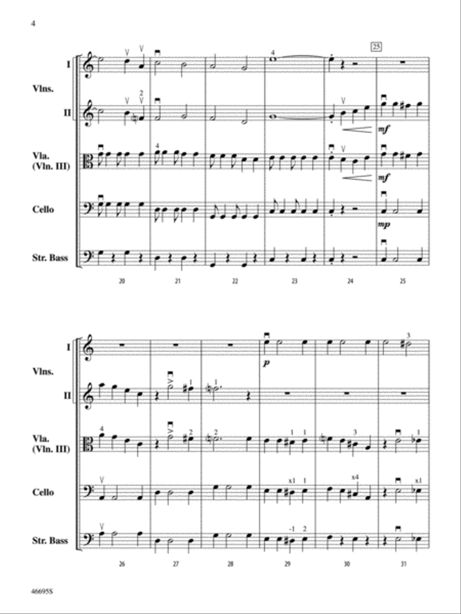 Mele Kalikimaka: Score String Orchestra scores gallery preview page 4