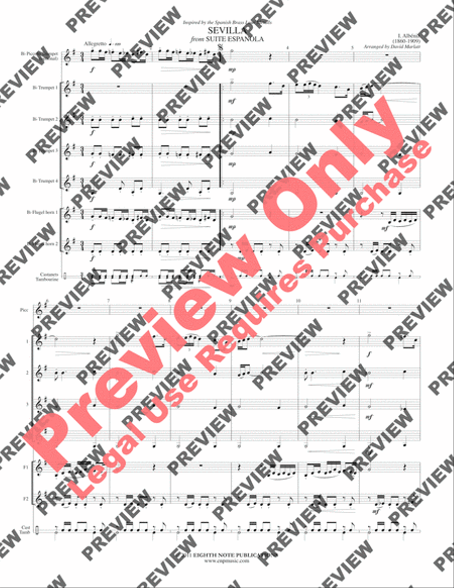 Sevilla (from Suite Espanola) Small Ensemble scores gallery preview page 3