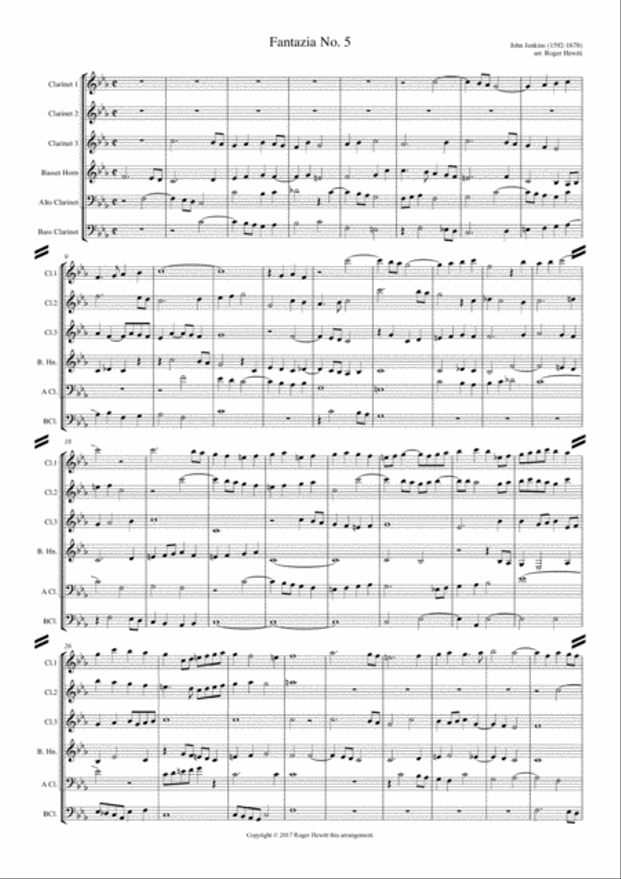 Jenkins - Fantazia No. 5 Small Ensemble scores gallery preview page 2