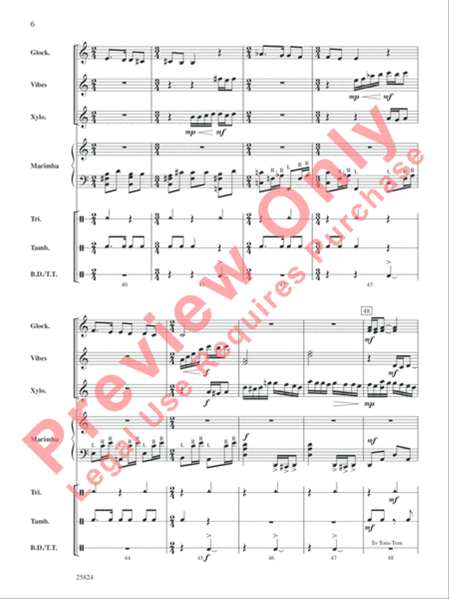 Double Trouble (from Harry Potter and the Prisoner of Azkaban) Percussion Ensemble scores gallery preview page 7