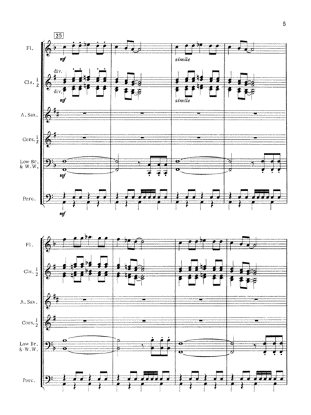The Blue Rock (with optional Drum Set part): Score