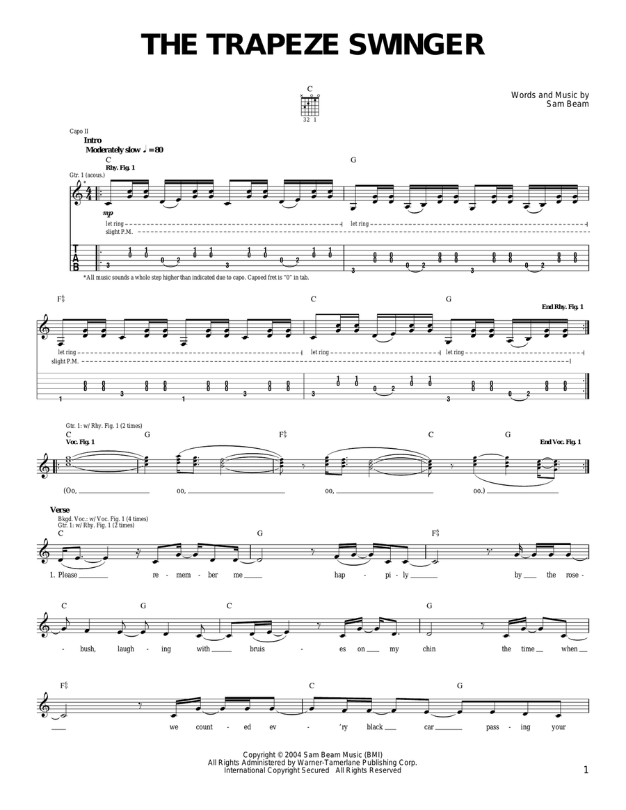 The Trapeze Swinger Acoustic Guitar scores gallery preview page 1