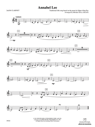 Annabel Lee: 2nd B-flat Clarinet