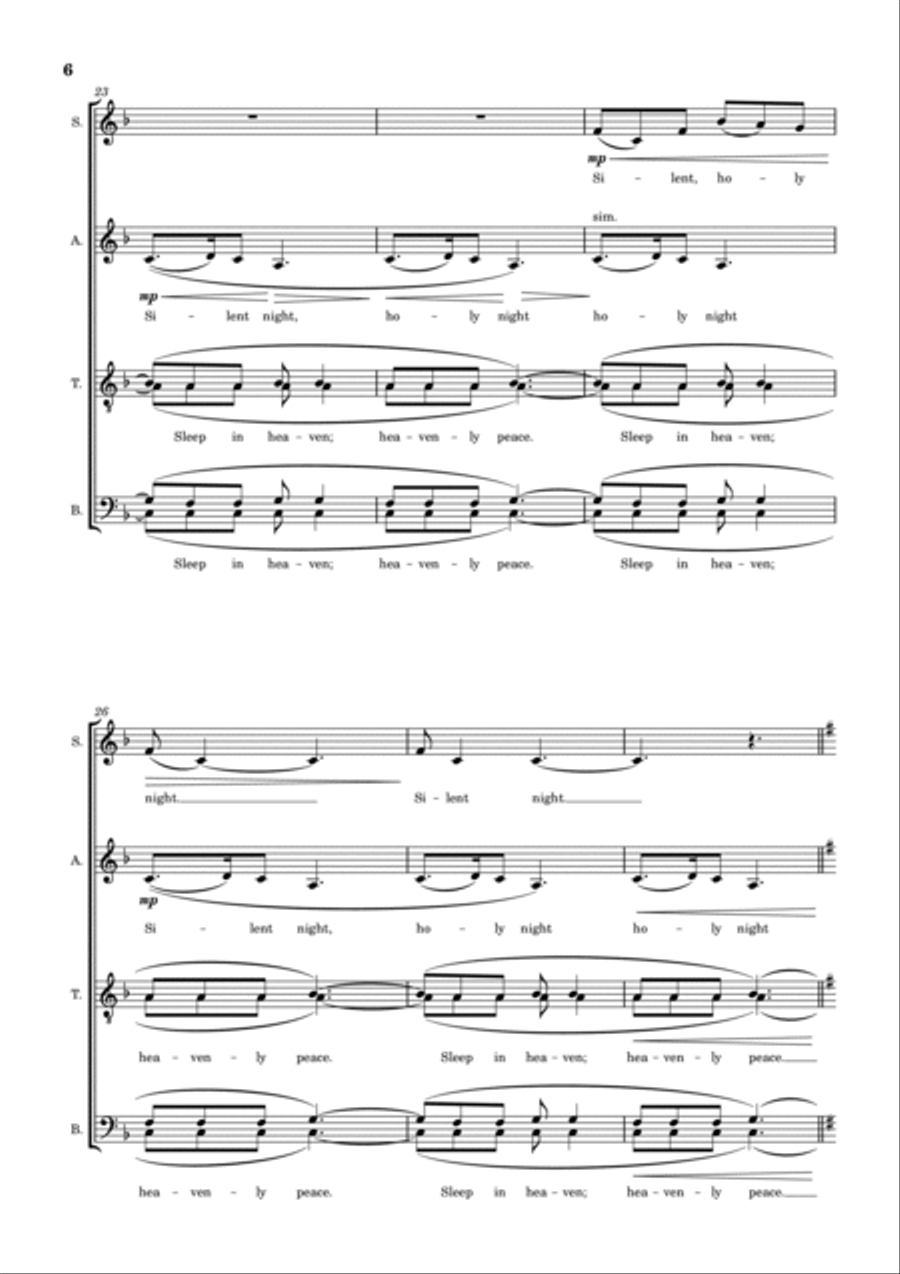 Silent Night Divisi scores gallery preview page 6