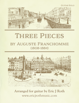 Book cover for Auguste Franchomme - Three Cello Pieces Arranged for Guitar