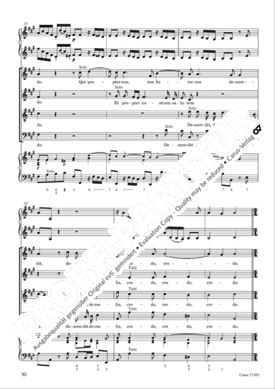 Missa in A Major 4-Part scores gallery preview page 31