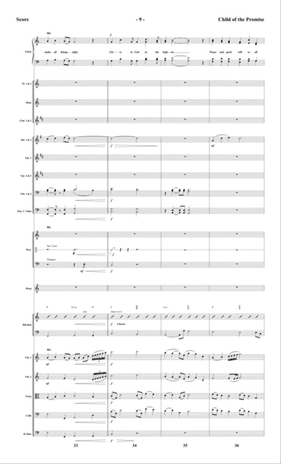 Child of the Promise - Orchestral Score and Parts Choir scores gallery preview page 11