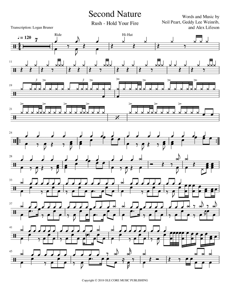 Second Nature Drum Set scores gallery preview page 1