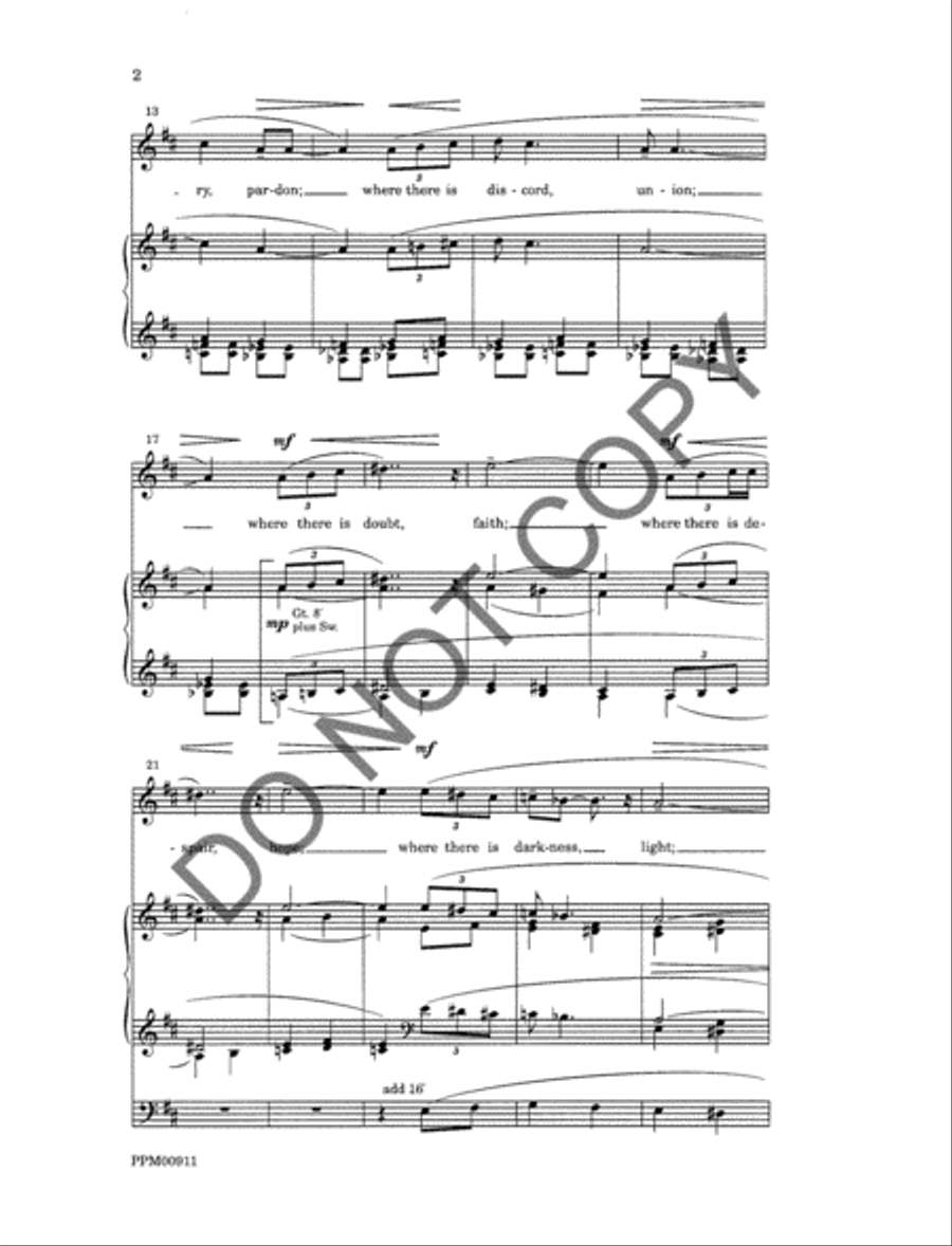 Prayer of St. Francis 4-Part scores gallery preview page 3