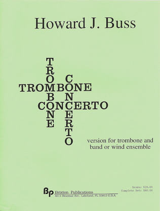 Trombone Concerto band parts