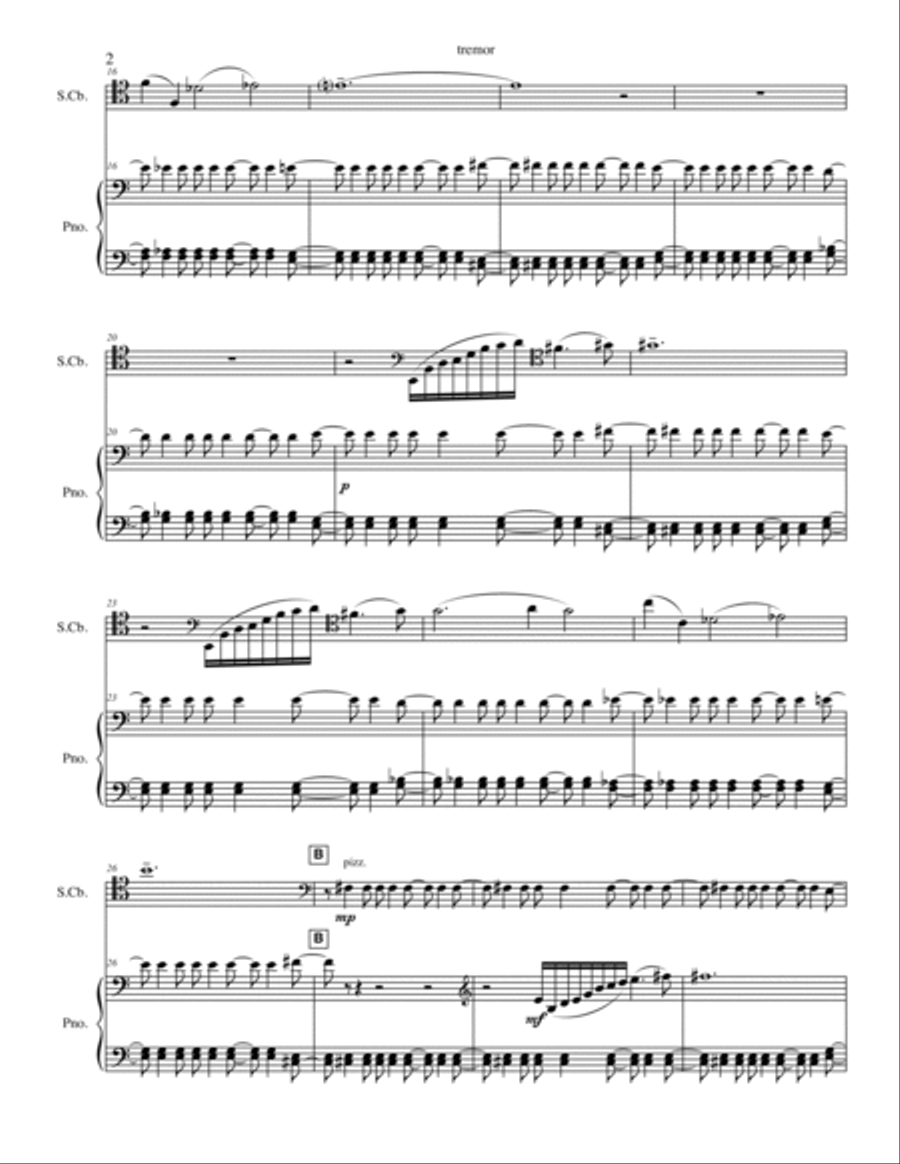 Tremor-for double bass and piano Double Bass scores gallery preview page 5