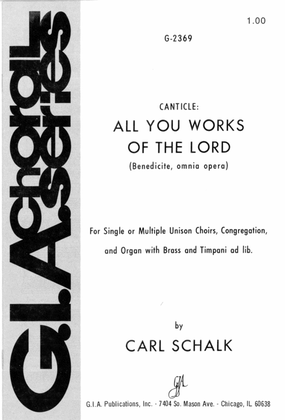 All You Works of the Lord - Instrument edition