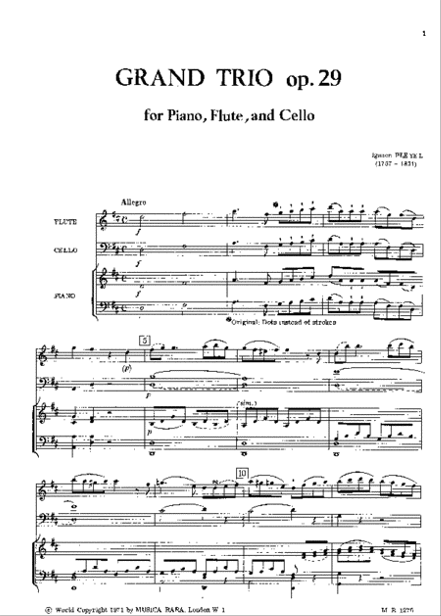 Grand Trio in D major Op. 29 B 461 Piano scores gallery preview page 2