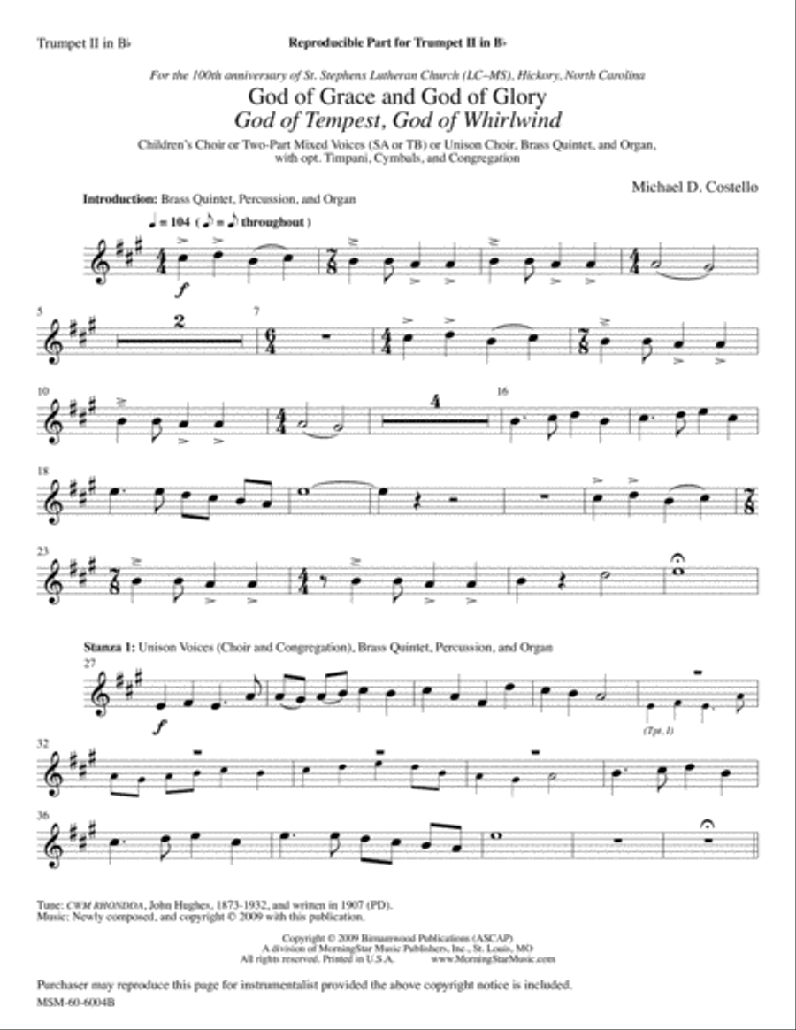 God of Grace and God of Glory God of Tempest, God of Whirlwind Choir scores gallery preview page 5