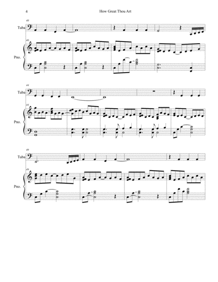 How Great Thou Art - for Tuba and Piano image number null