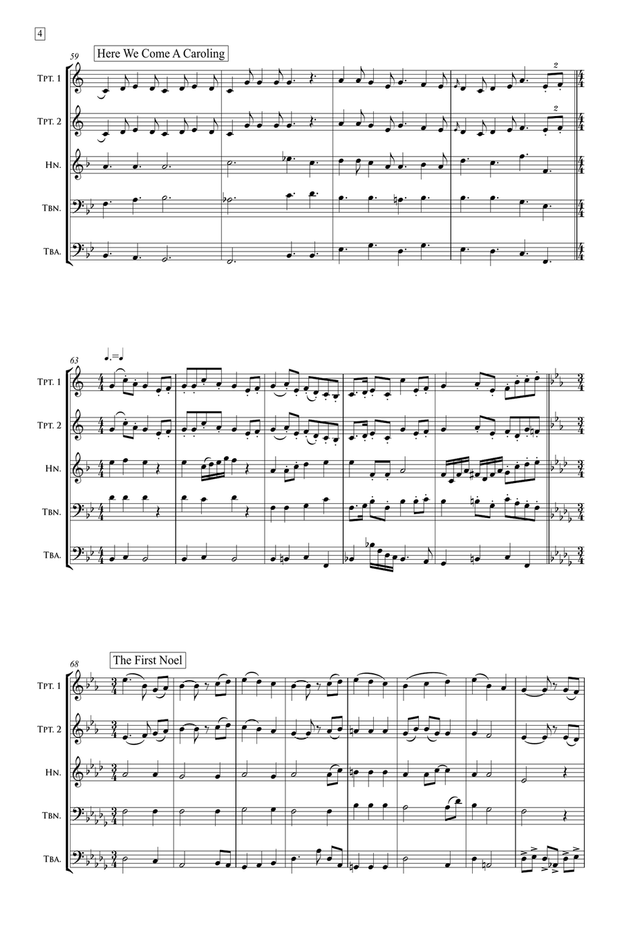 The Christmas Horn Spirit 2 // Brass Quintet Brass Quintet scores gallery preview page 4