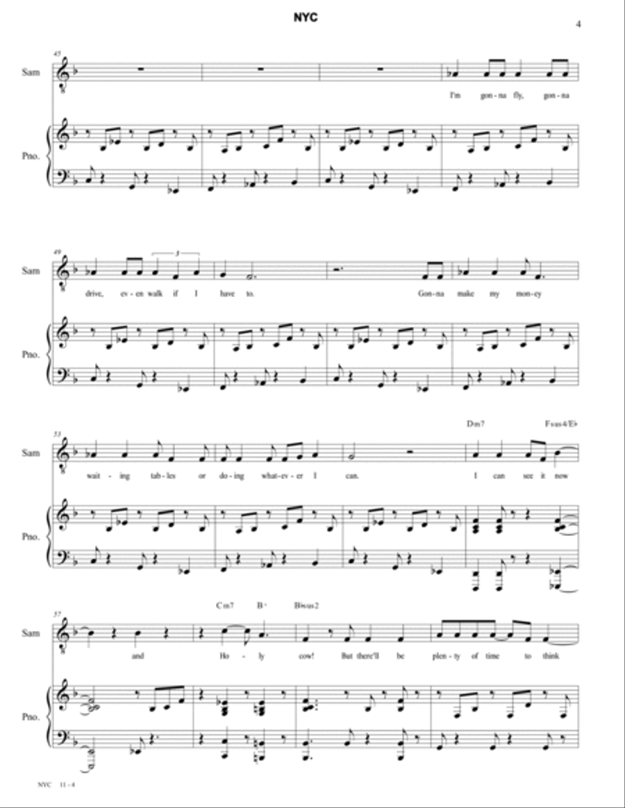 NYC (Moments - a song cycle) Tenor Voice scores gallery preview page 5