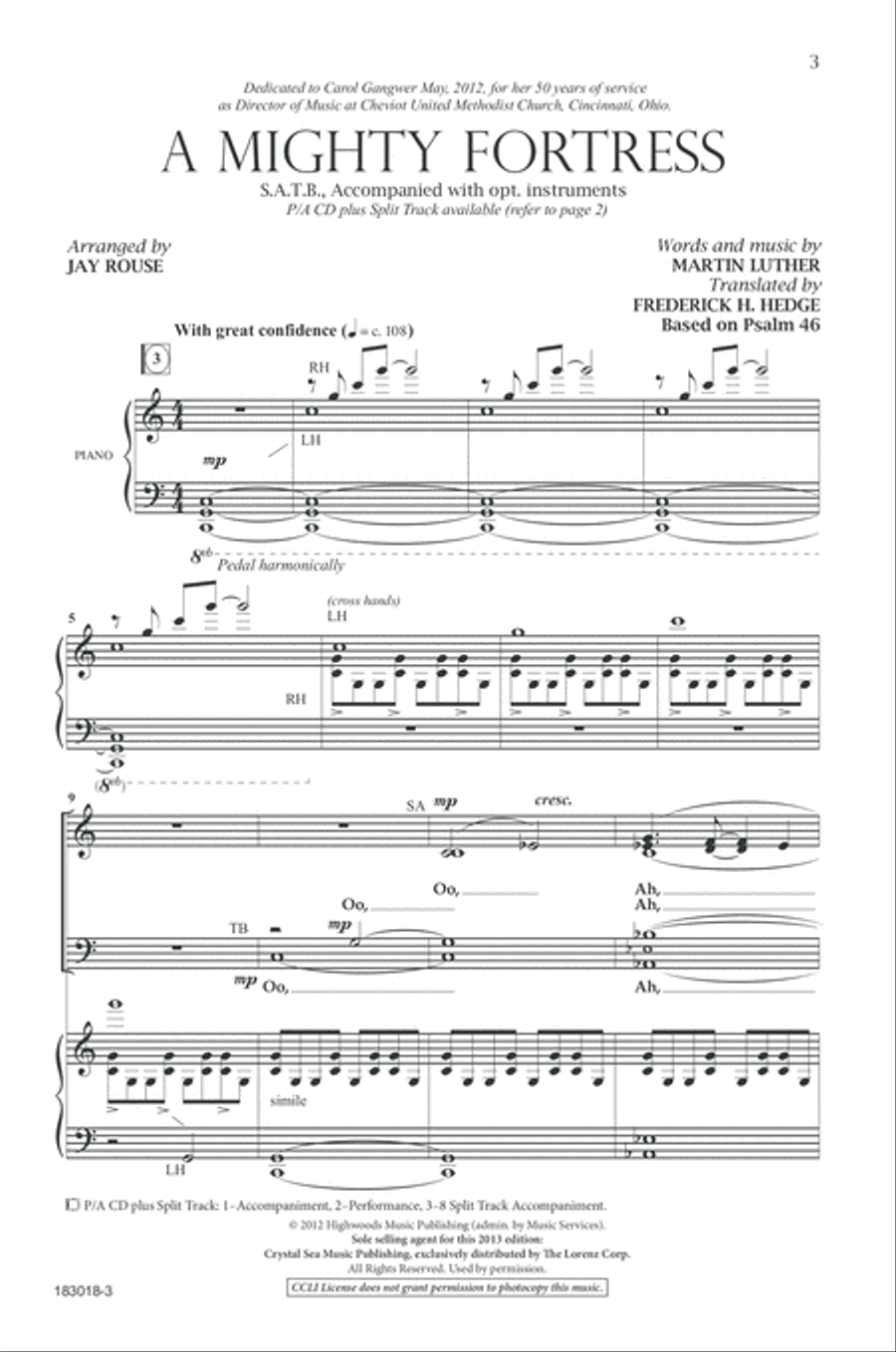 A Mighty Fortress 4-Part scores gallery preview page 2