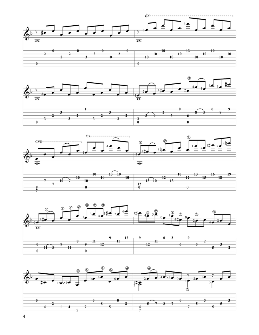 Moonlight Sonata Moonlight Sonata Acoustic Guitar scores gallery preview page 4