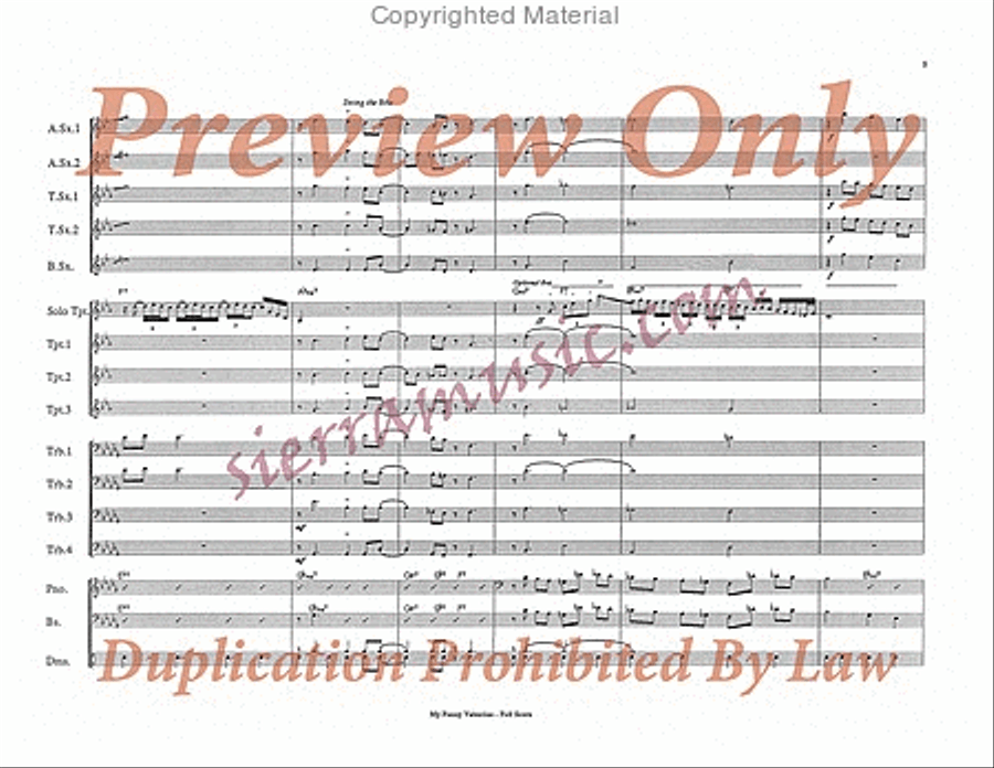 My Funny Valentine Big Band scores gallery preview page 6