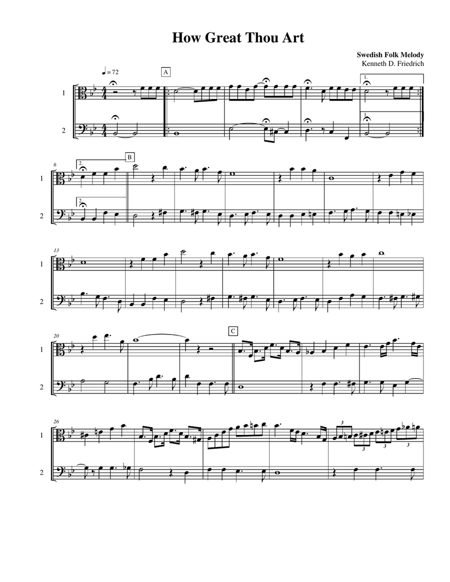 Ten Selected Hymns for the Performing Duet, Vol. 4 - viola and cello String Duet scores gallery preview page 3