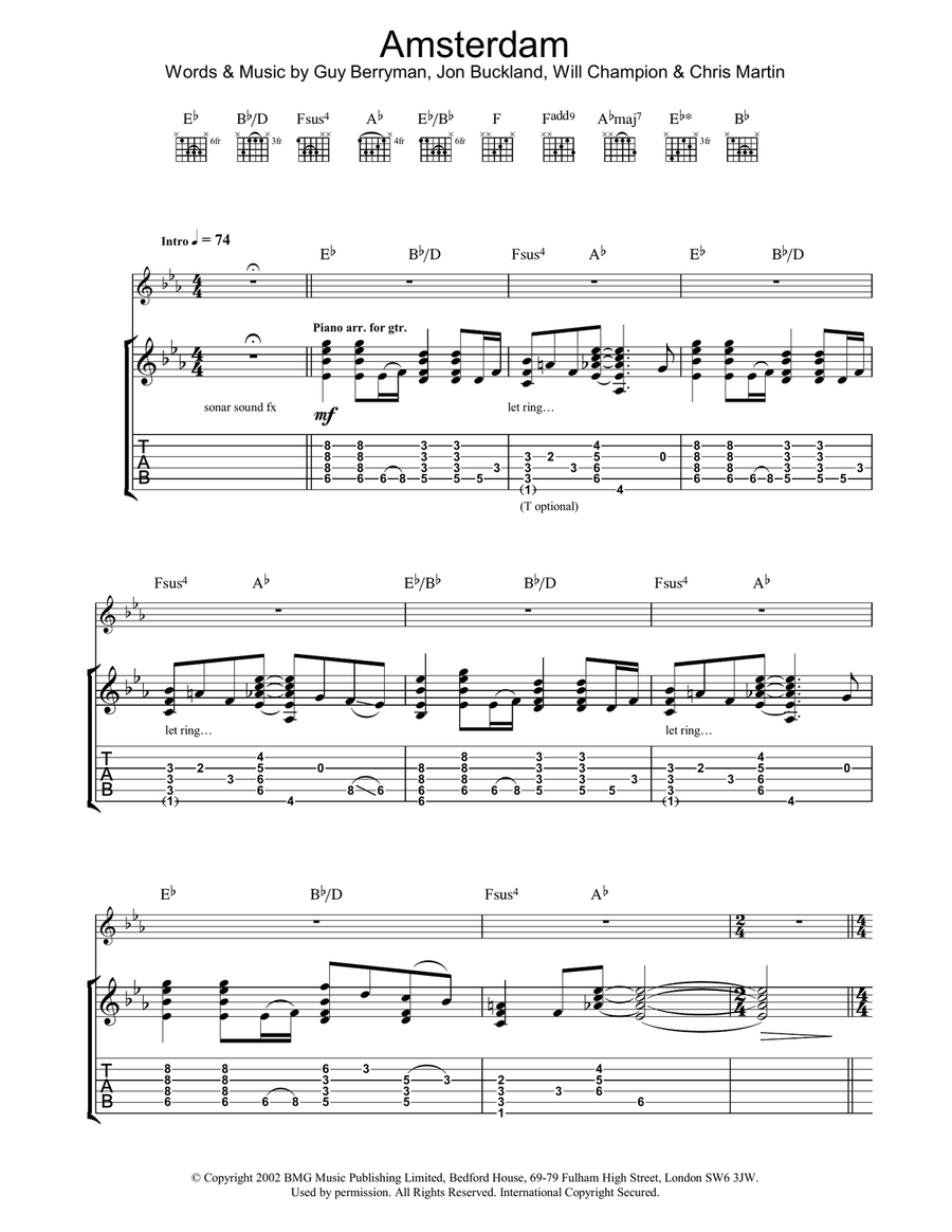 Amsterdam Amsterdam Acoustic Guitar scores gallery preview page 1