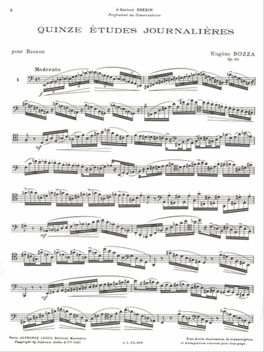 Quinze Etudes Journalieres pour Basson Bassoon Solo scores gallery preview page 2