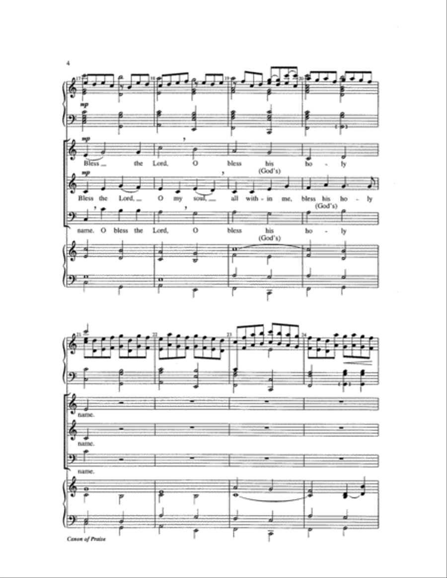 Canon of Praise 3-Part scores gallery preview page 4