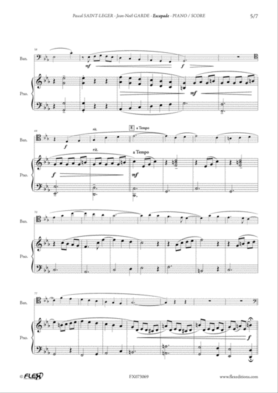 Escapade Bassoon scores gallery preview page 5