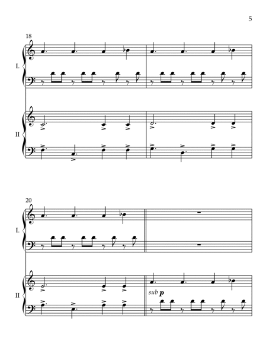 Halloween Theme Easy Piano scores gallery preview page 5