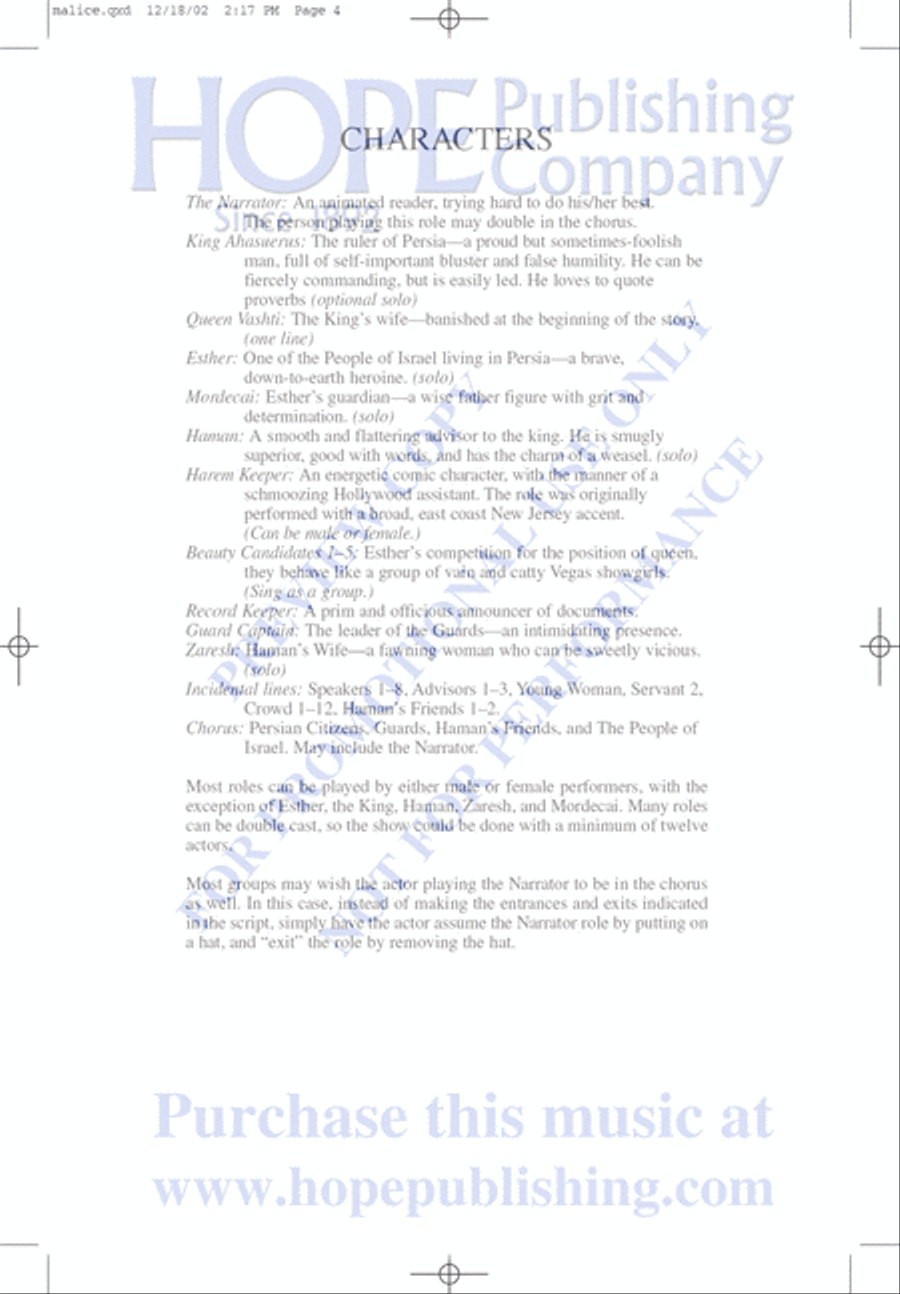 Malice in the Palace Unison Choir scores gallery preview page 4