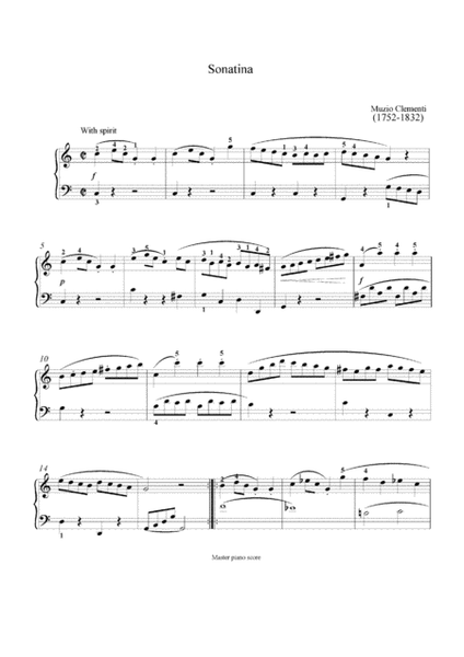 Clementi - Sonatina (Easy piano arrangement) image number null